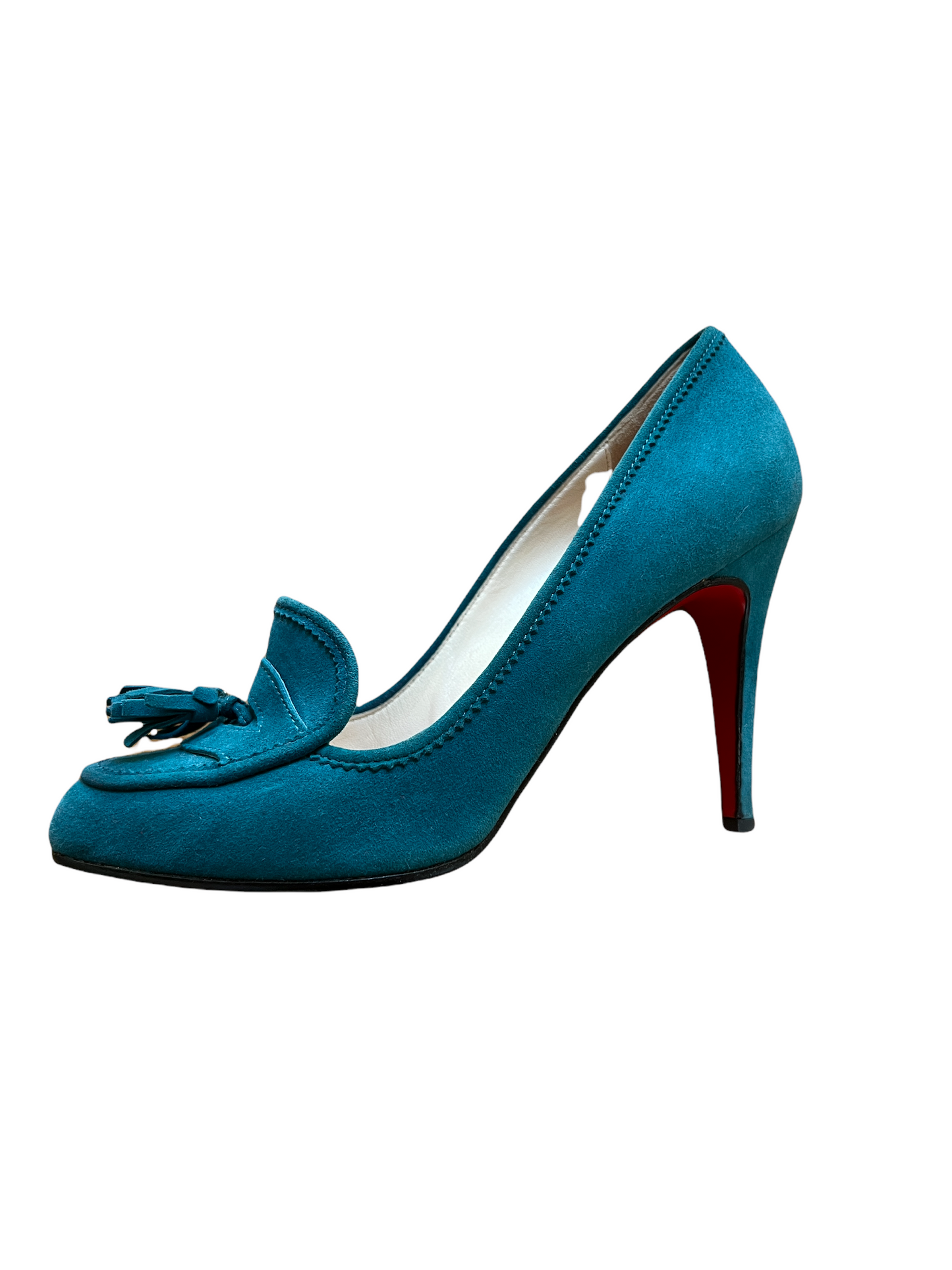 Blue Suede High Heels - 8.5