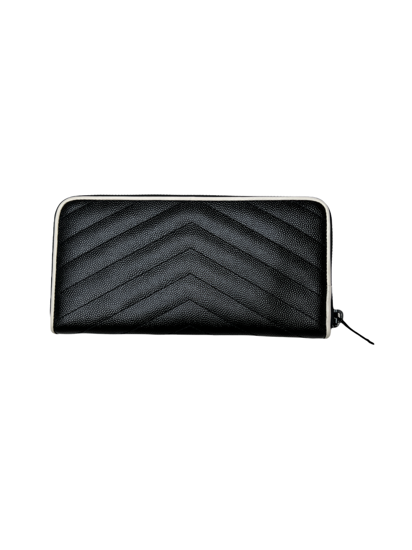 Black & White Leather Continental Wallet