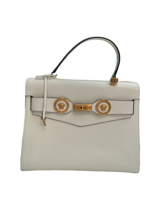 Vintage Cream Leather Bag