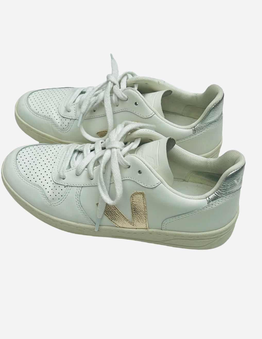 Women's V10 Leather Trainers - 8