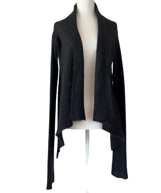 Black Mohair Cardigan - S