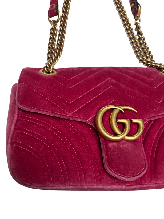 Pink Velvet Marmont Bag