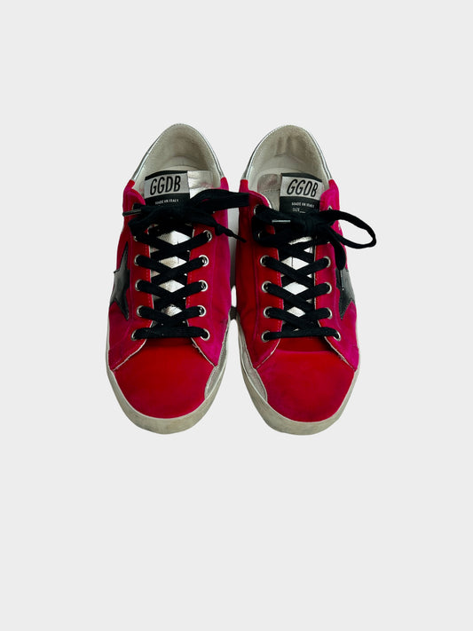 Superstar Pink Velvet Sneakers - 8