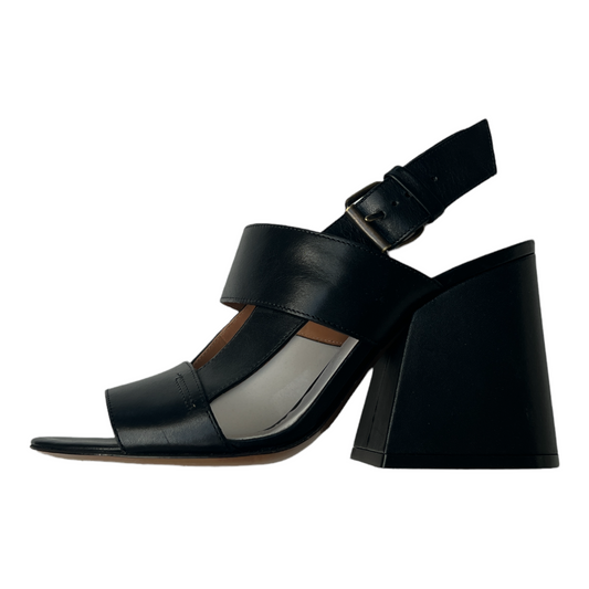 Black Leather Sandals - 7