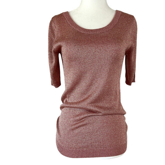 Pink Scoop Neck Top - S