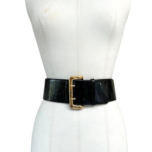Vintage Patent Leather Belt