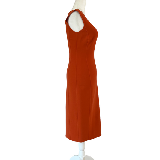 Orange Wool Midi Dress - 2