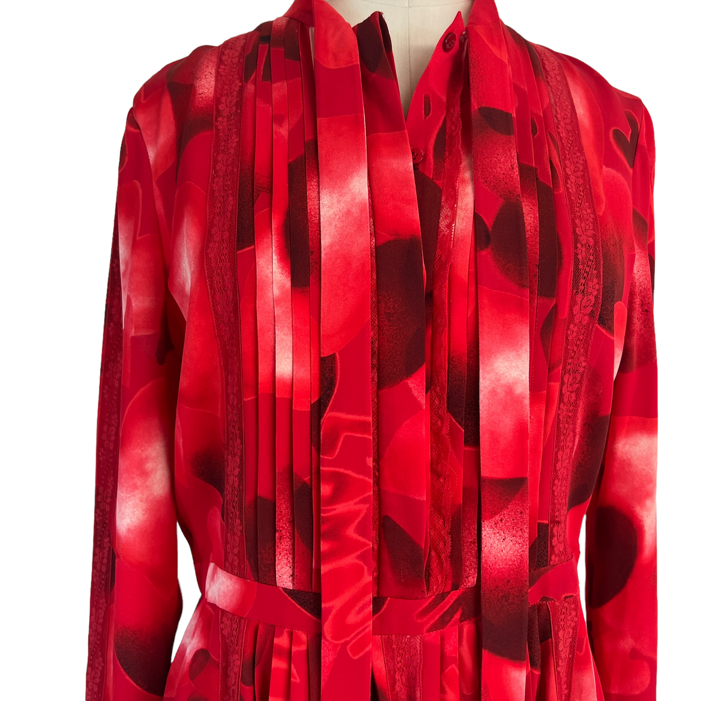 Red Silk Dress - M