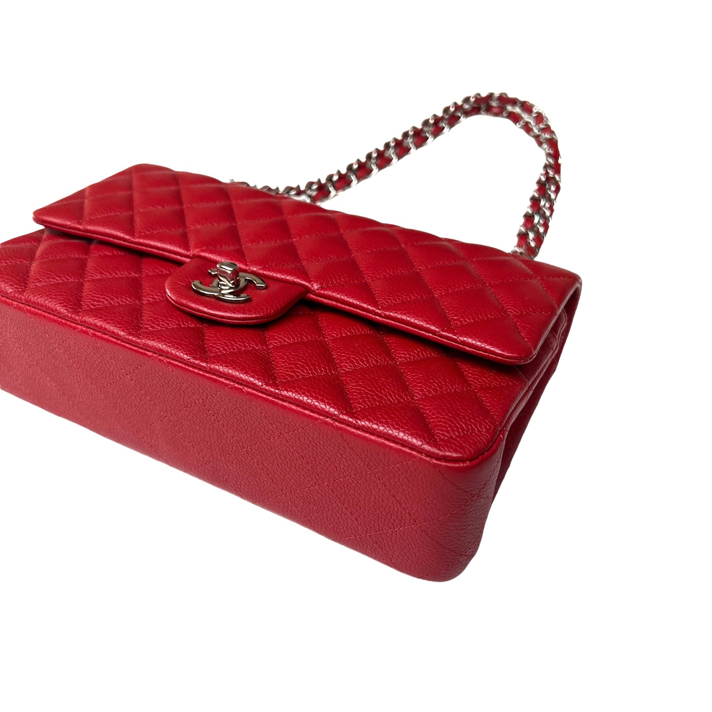 Red Classic Double Flap Bag