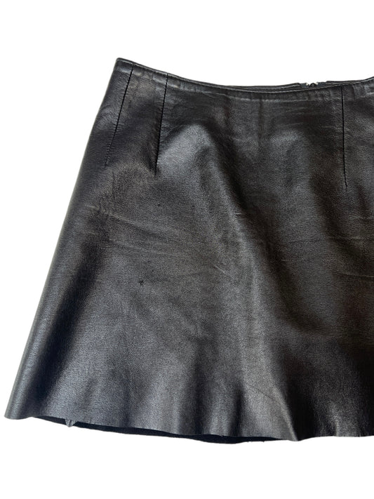 Vintage Leather Mini Skirt - S