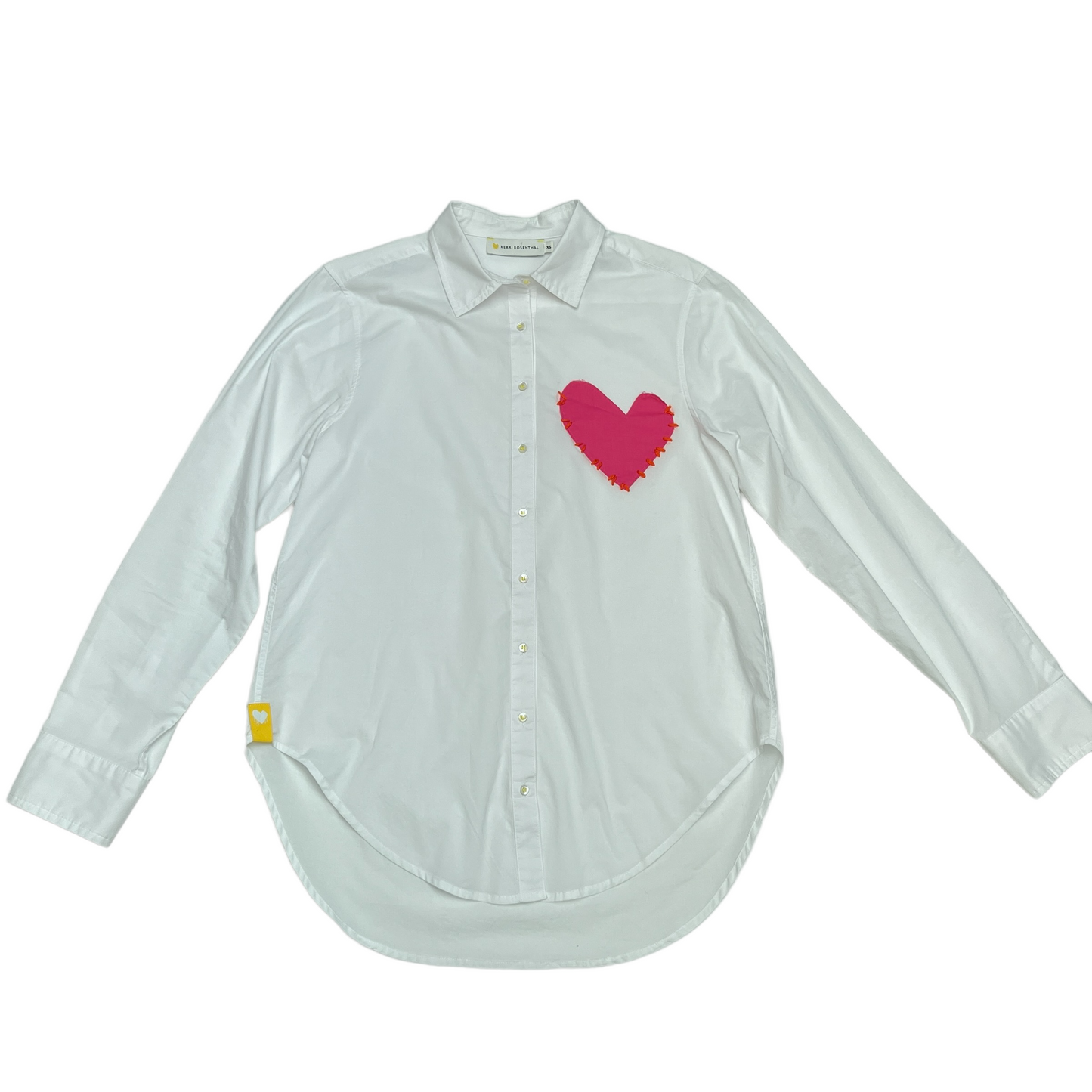 White Shirt with Heart - XS