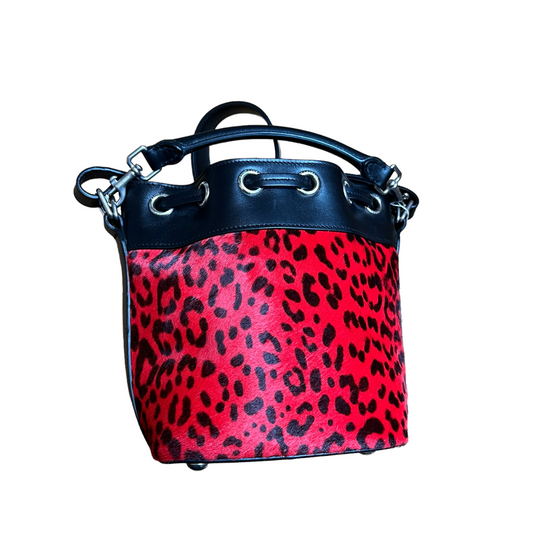 Mini Leopard Bucket Bag