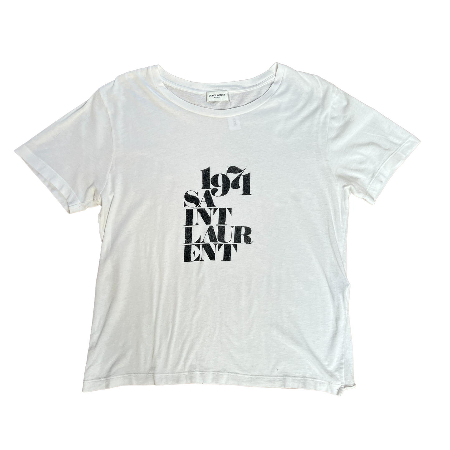 White Printed T-shirt - S