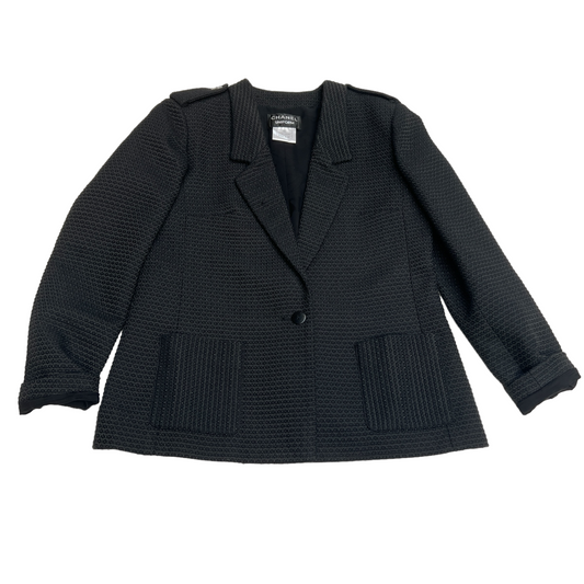 Black Tweed Uniform Blazer - M