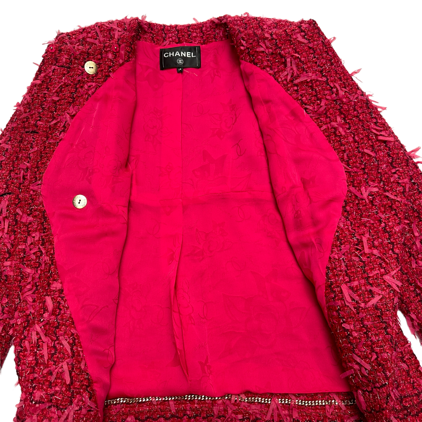 Raspberry Tweed Jacket - S