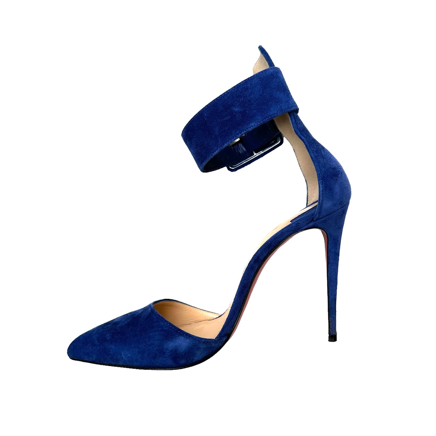 Blue Suede High Heels - 7.5
