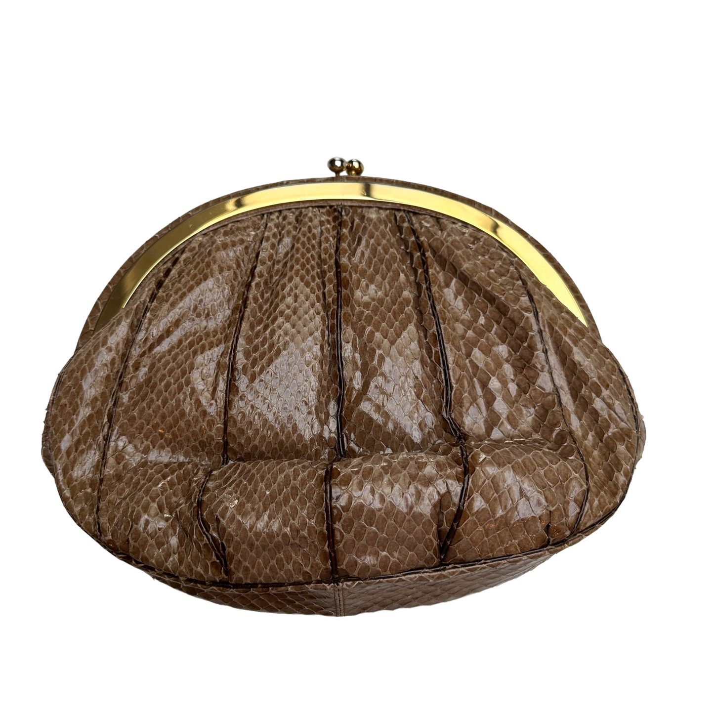 Brown Python Crossbody Bag