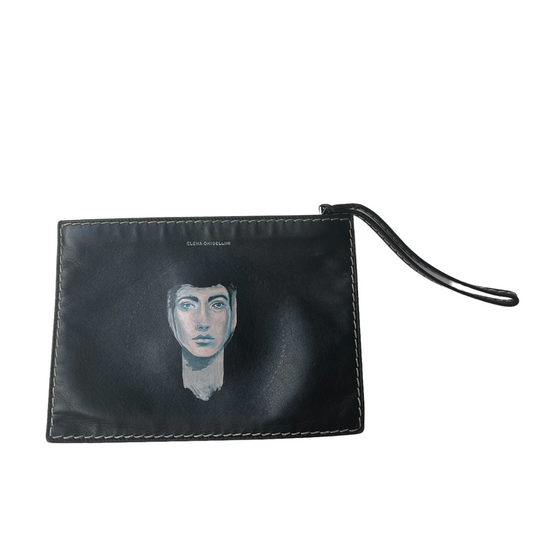 Black Leather Clutch