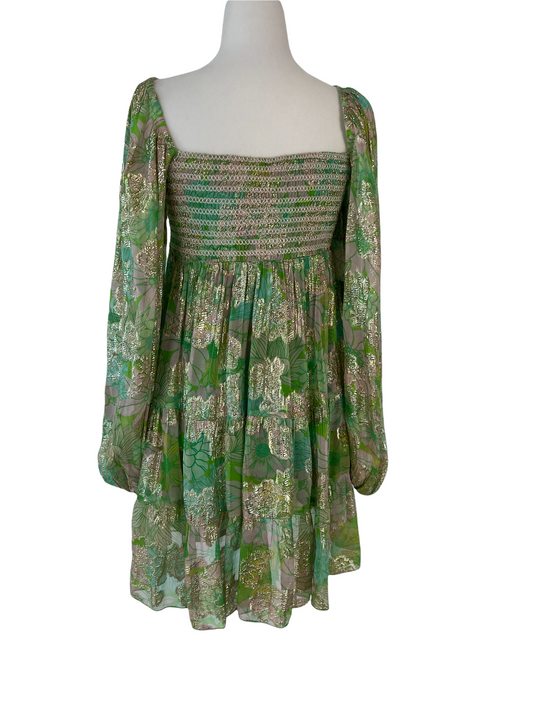 Green Off Shoulder Dress - XS