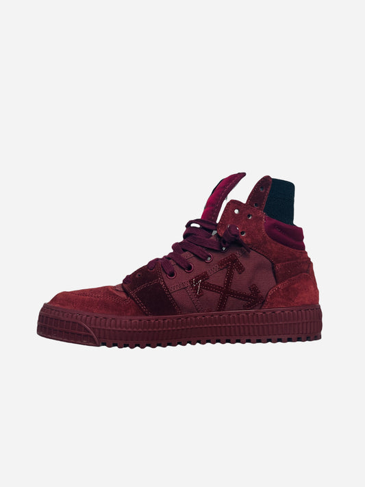 Burgundy Suede Sneakers - 8