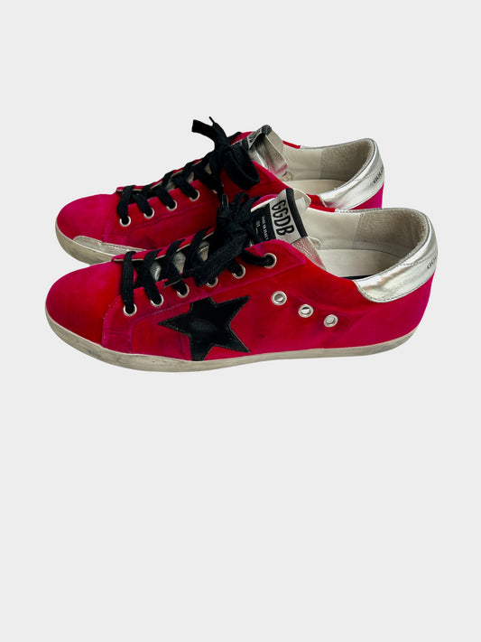 Superstar Pink Velvet Sneakers - 8