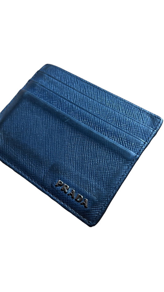 Navy Leather Cardholder