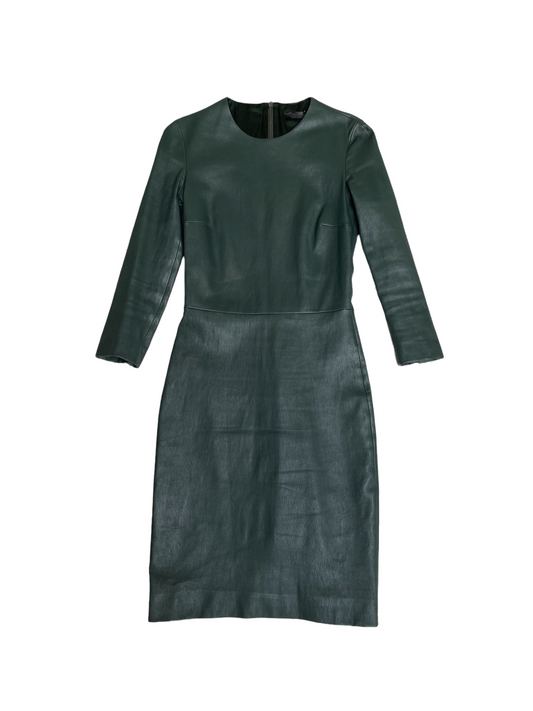Green Leather Dress - 4