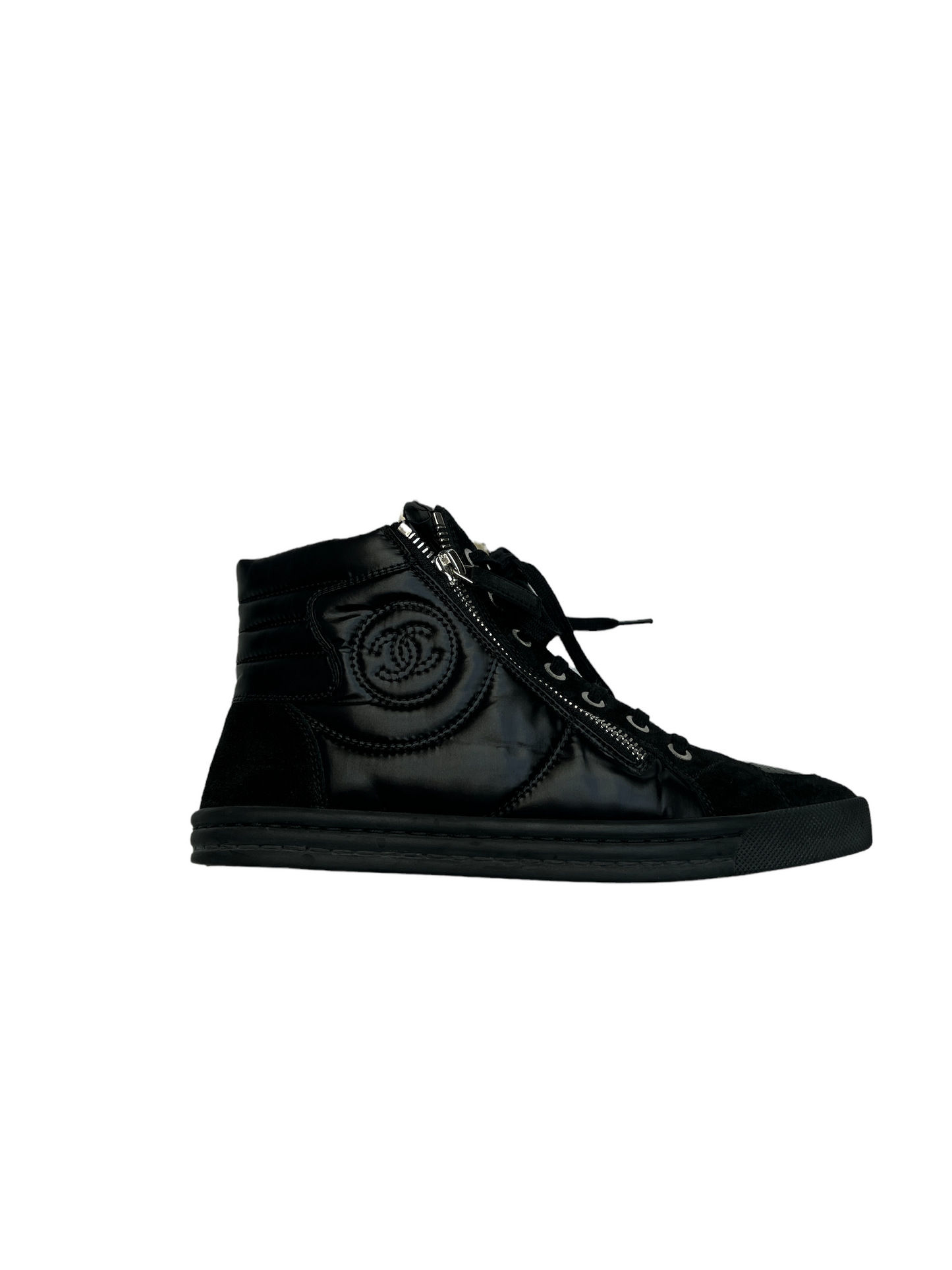 Leather High Top Sneakers - 6.5