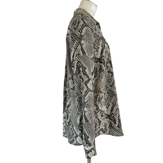 Python Printed Silk Shirt - XS