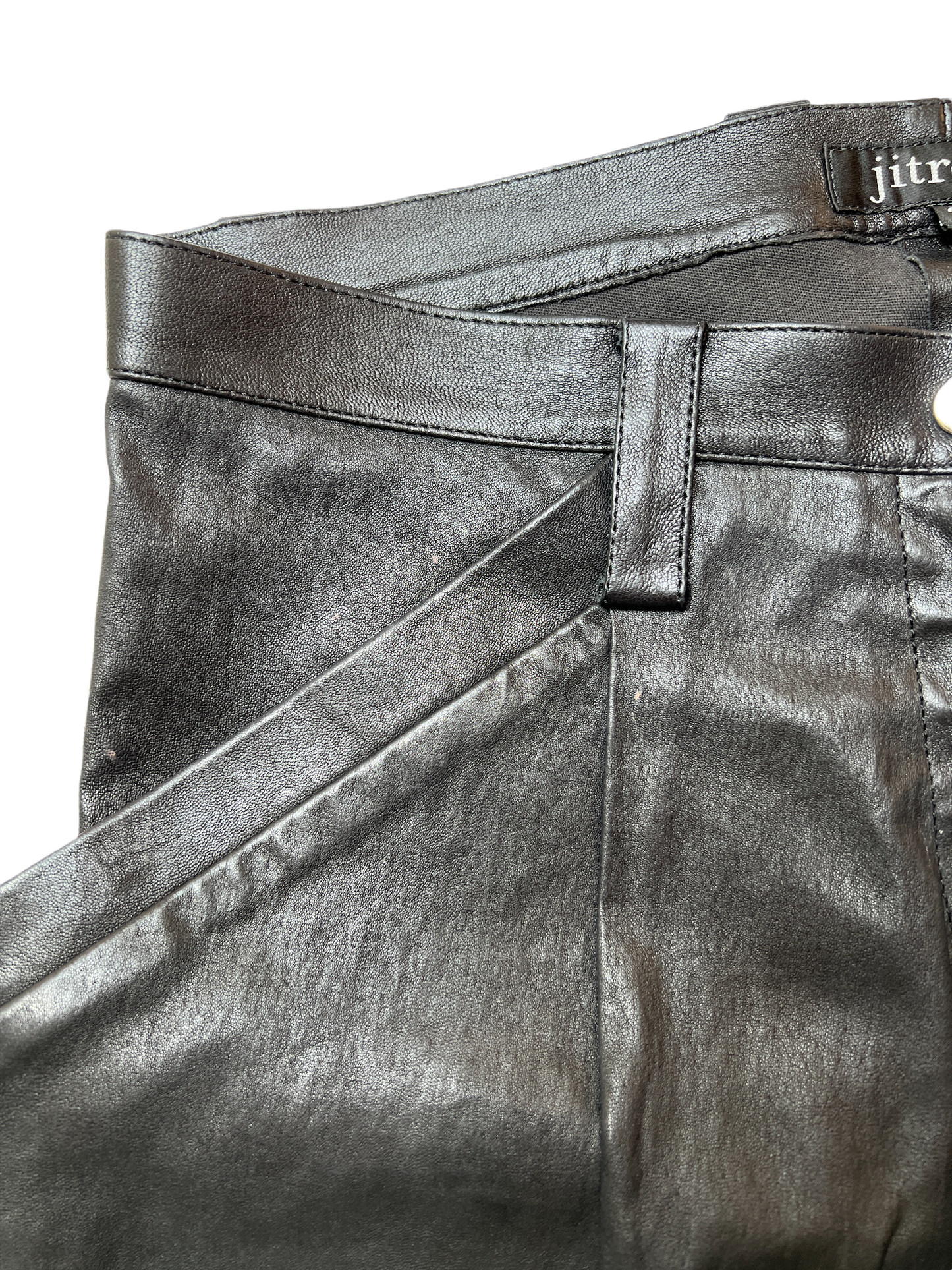 Black Leather Pants - Small