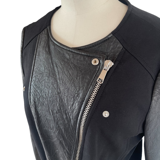 Leather & Fabric Jacket - M