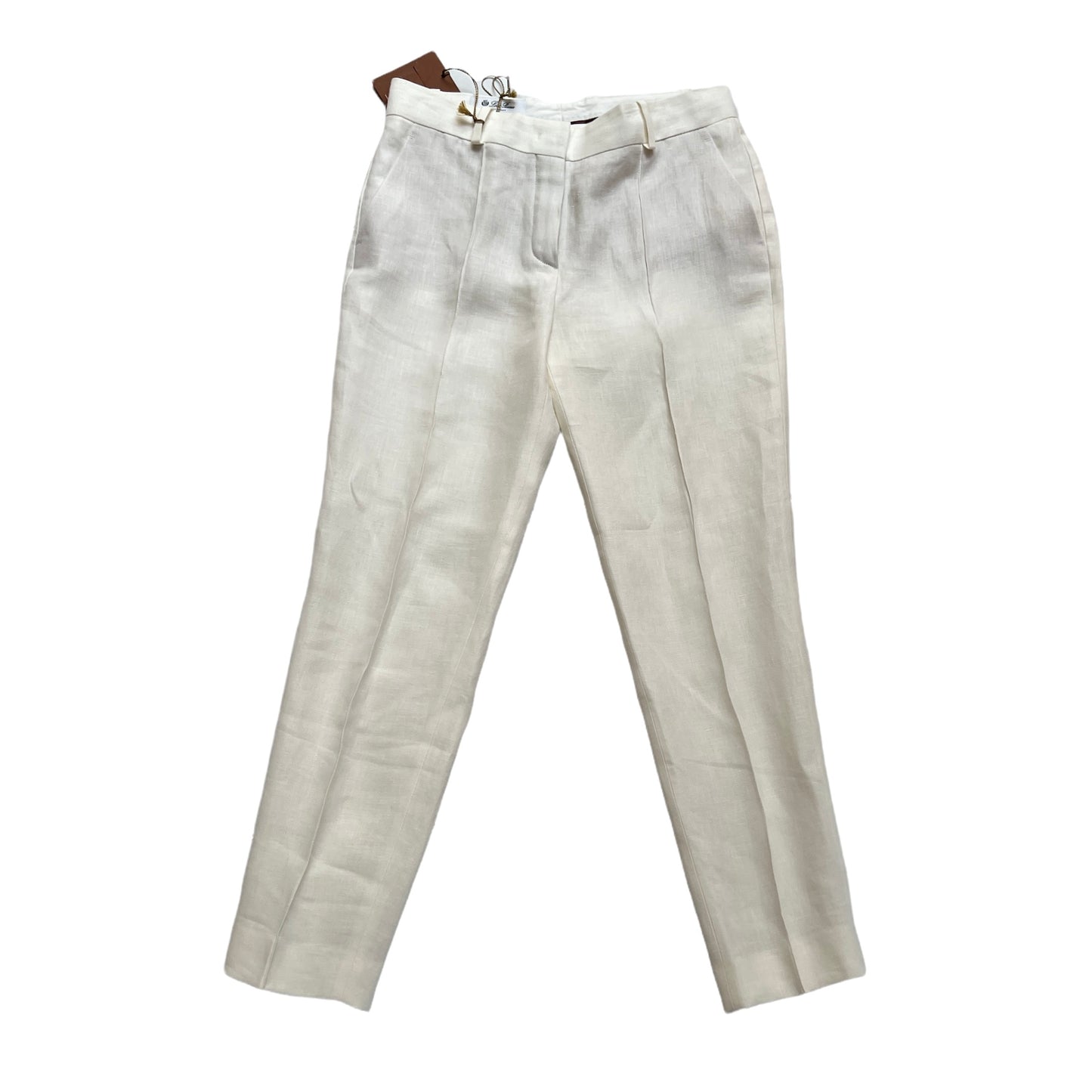 Linen White Pants - M