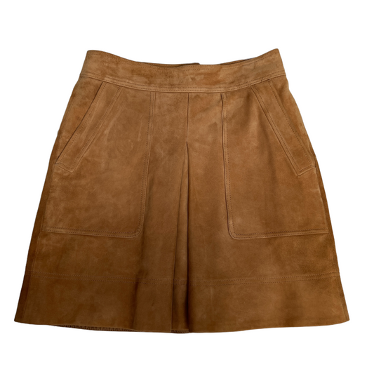 Camel Suede Skirt - S