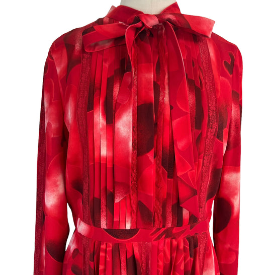 Red Silk Dress - M