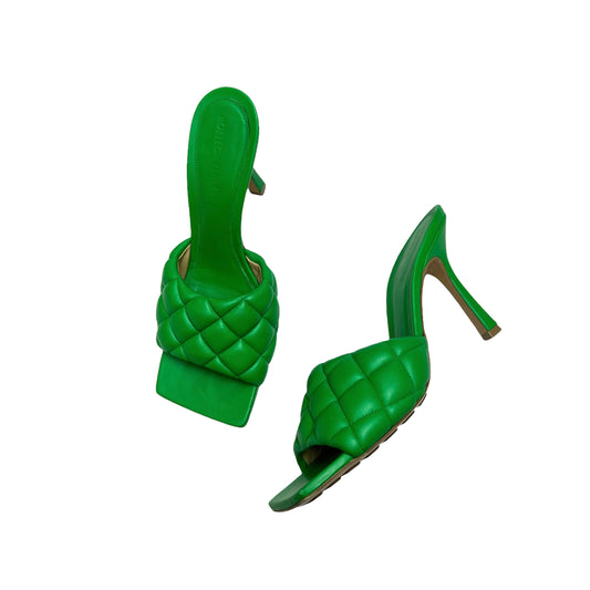 Green Slides with Heels - 8