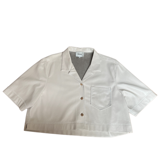 Vegan Leather Crop Top - M