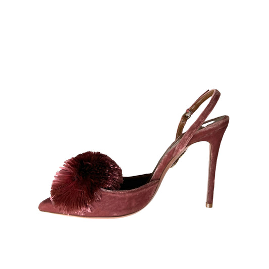 Pink Velvet Heels - 8.5