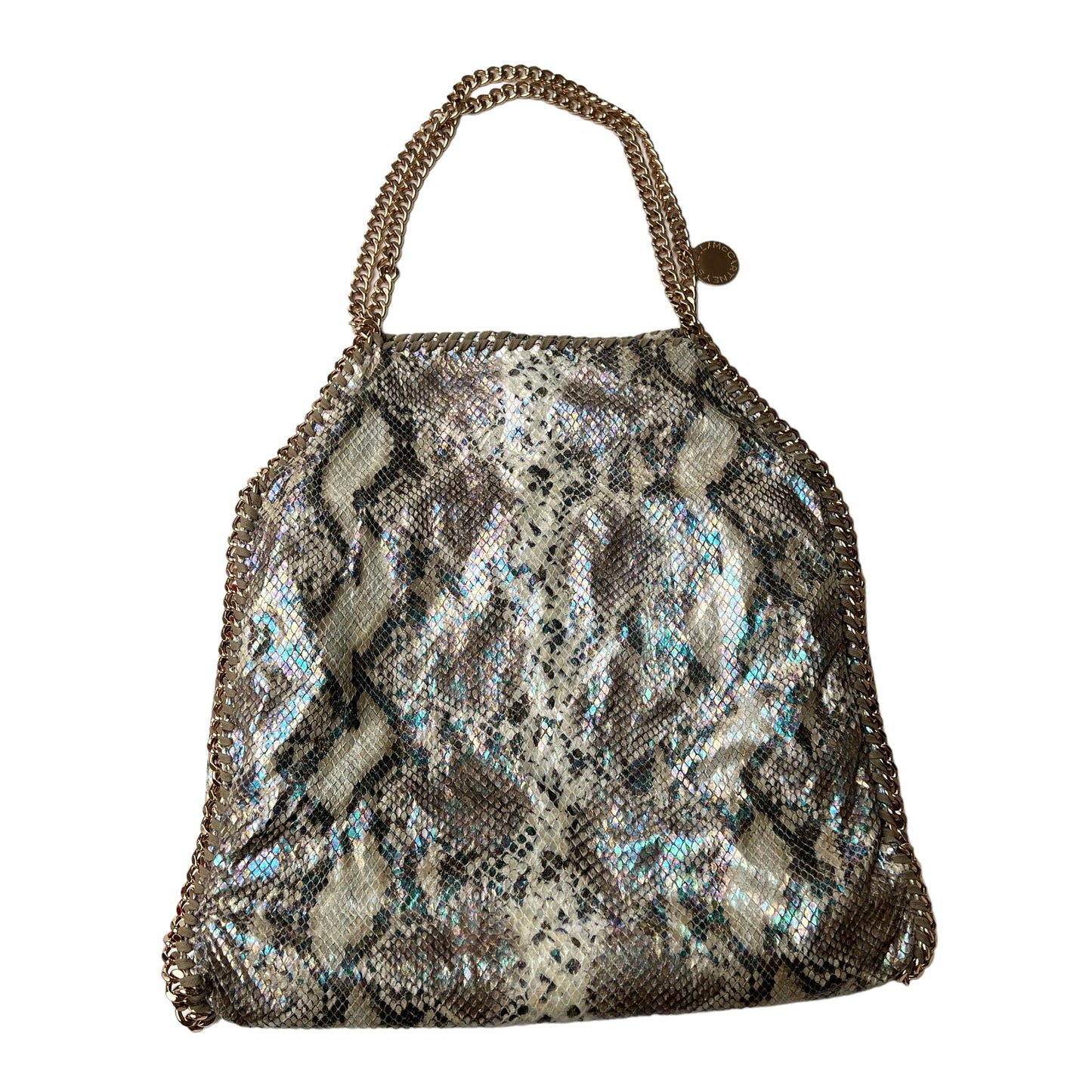 Iridescent Python Embossed Falabella Bag