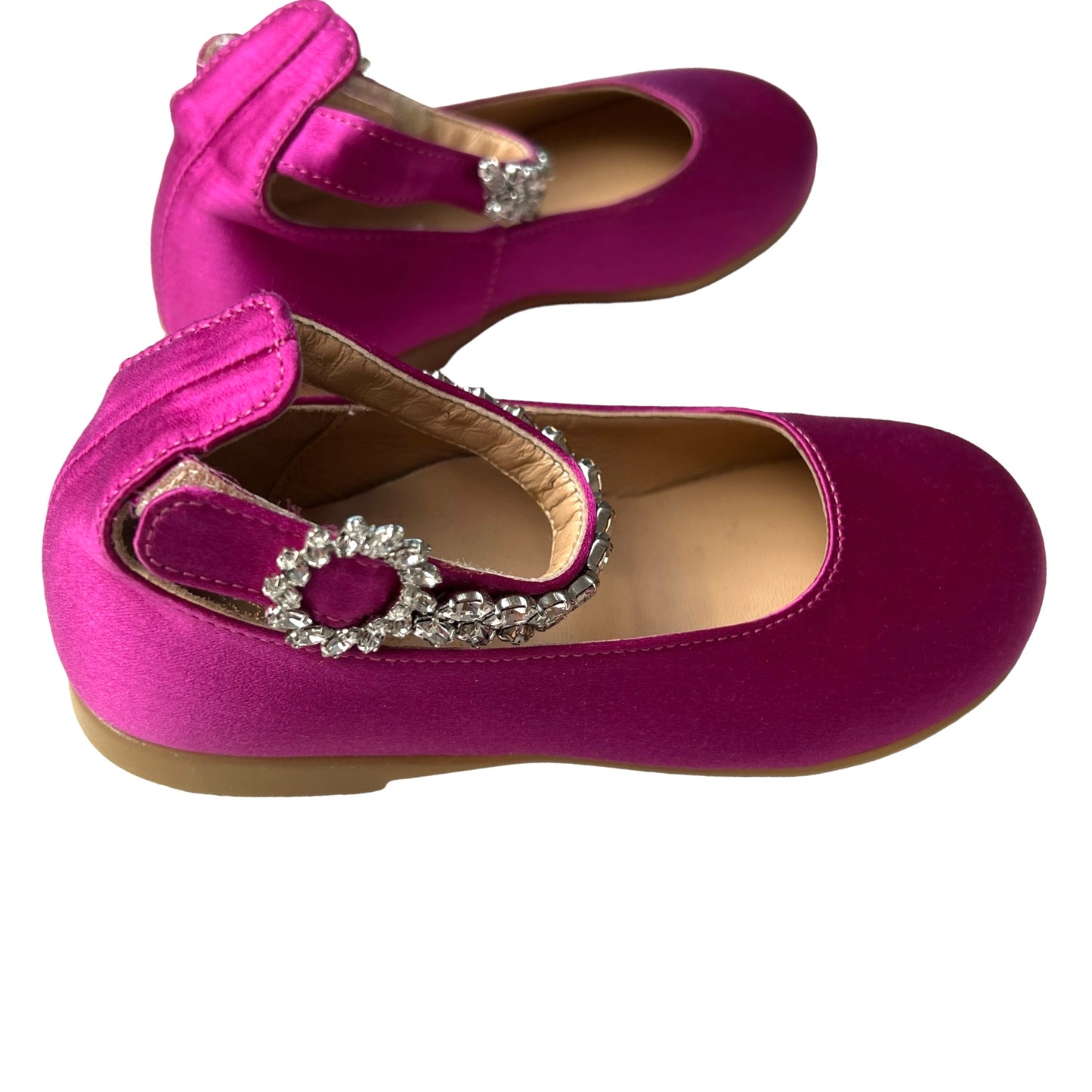 Pink Satin Shoes w/Crystals - 24