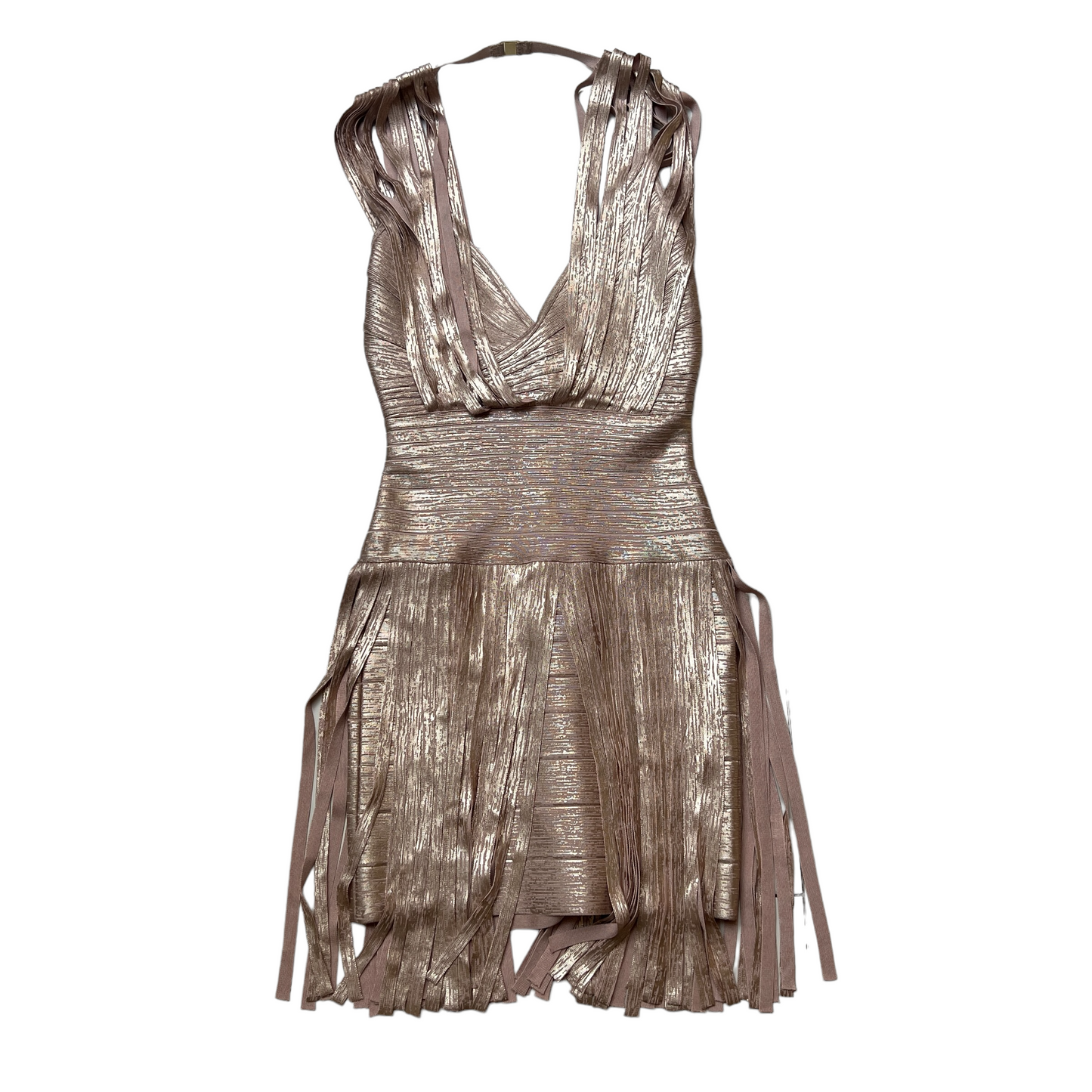 Pink Waxed Fringe Dress - S