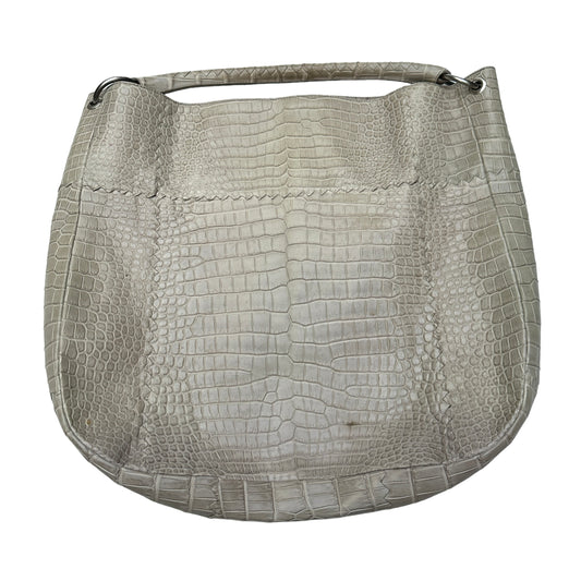 Beige Alligator Hobo Bag