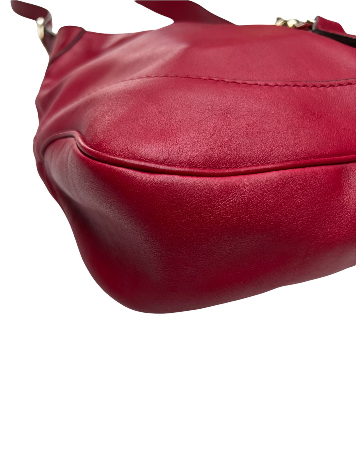 Red Leather Jackie Bag