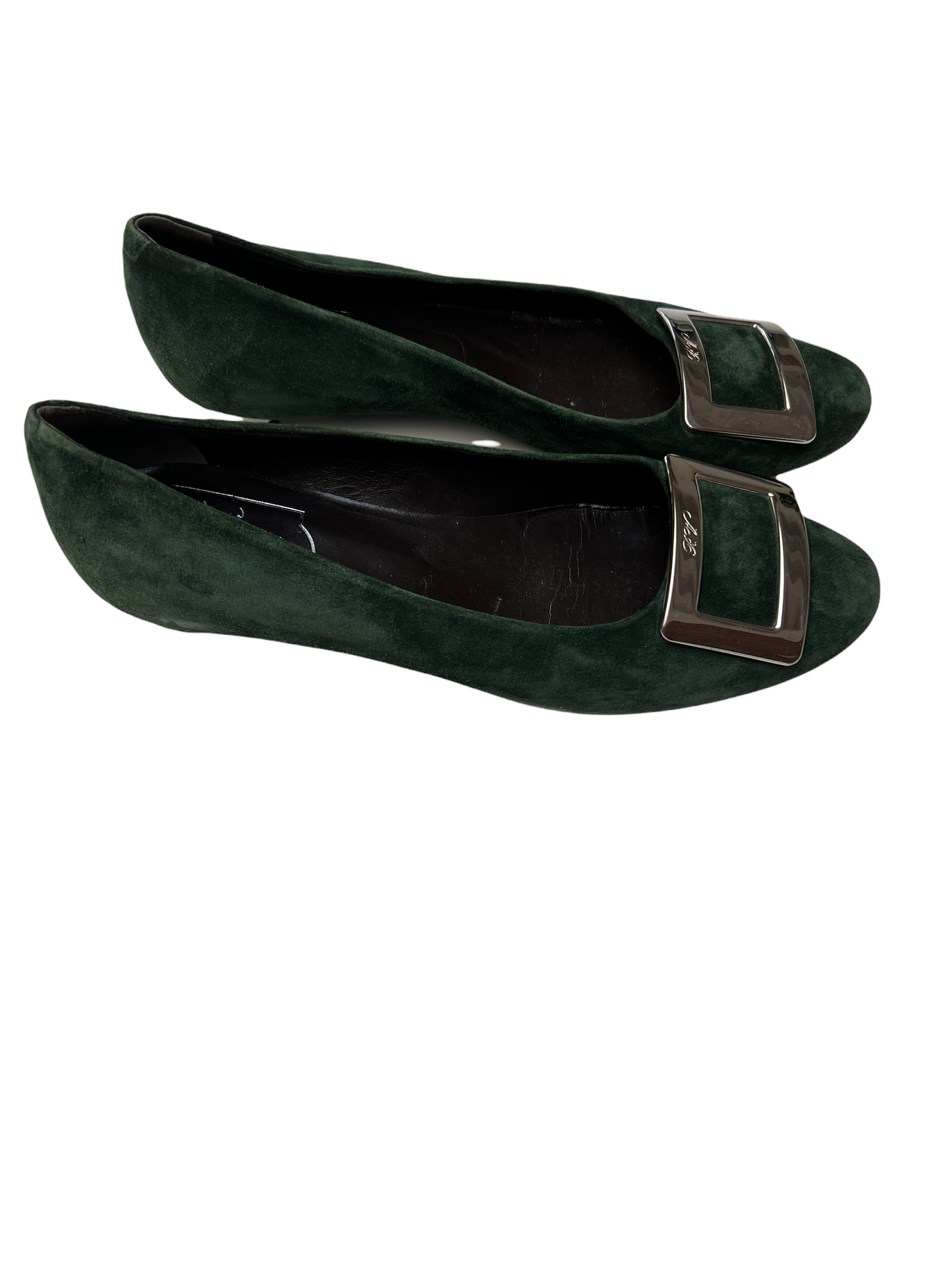 Green Suede Flats - 7.5