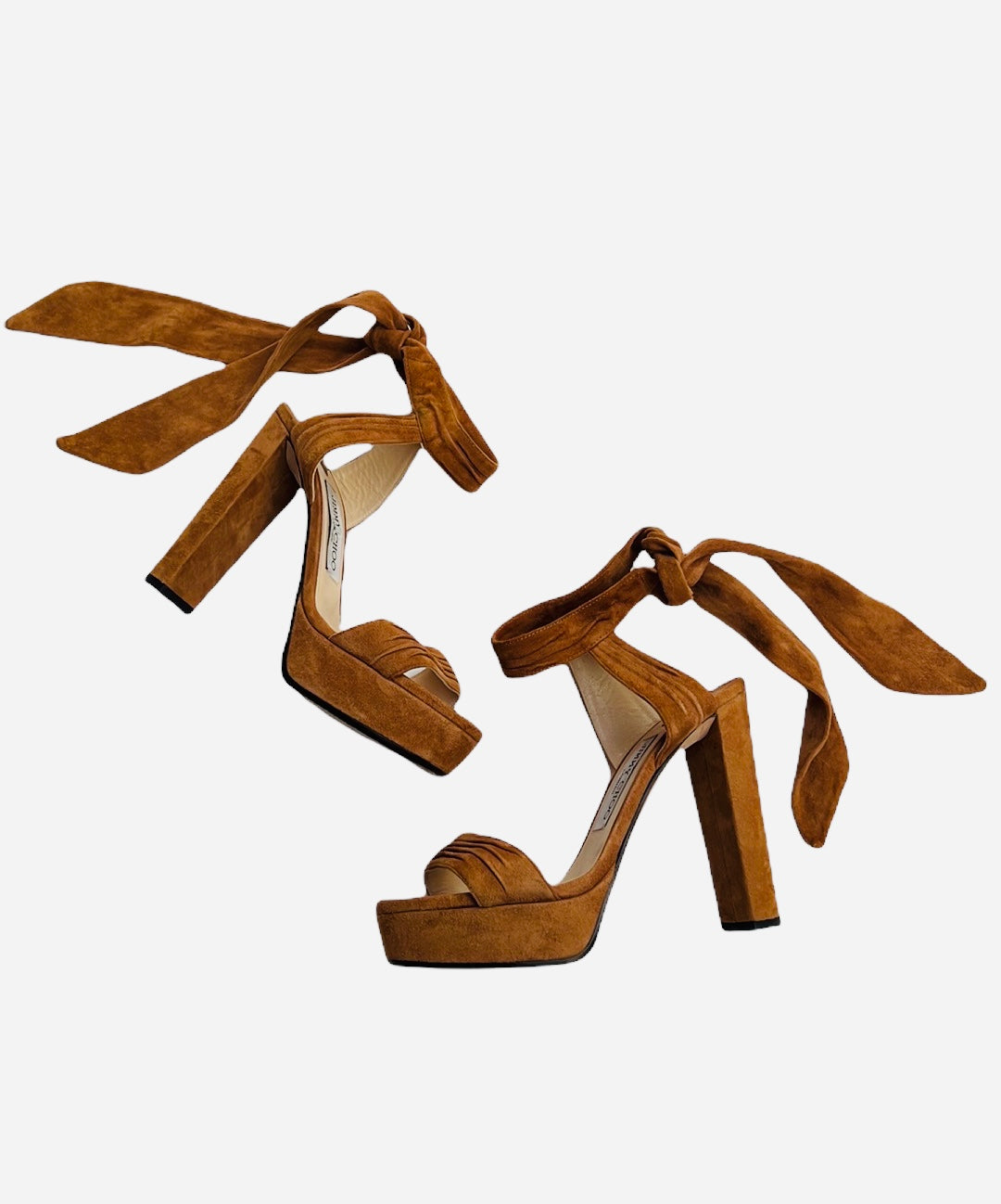 Camel Suede Sandals - 6.5