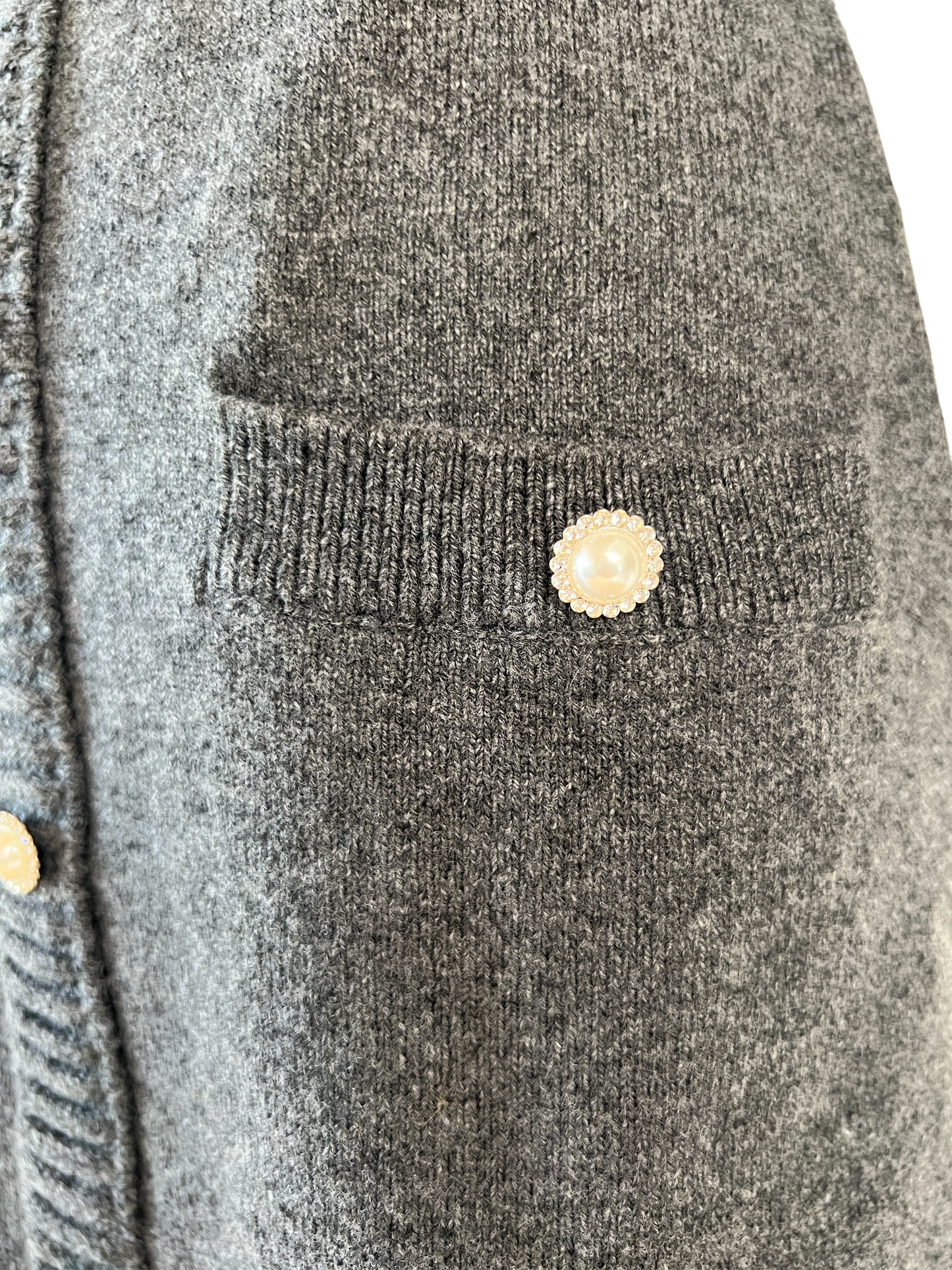 Grey Long Sweater Jacket - S