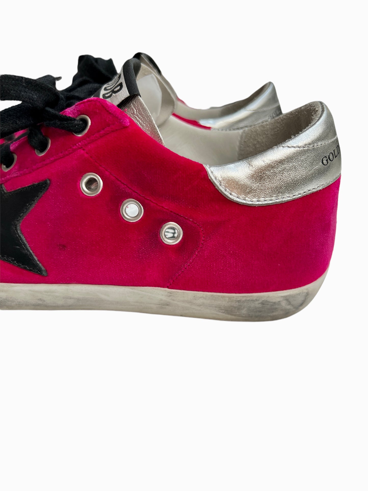 Superstar Pink Velvet Sneakers - 8
