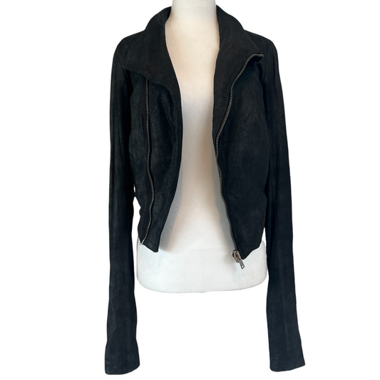 Black Suede Jacket - XS