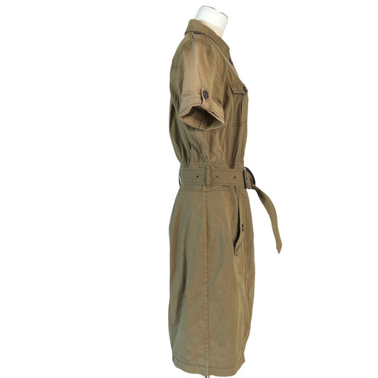 Kaki Cotton Dress - 8