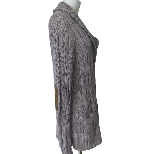 Purple Linen Cardigan - L