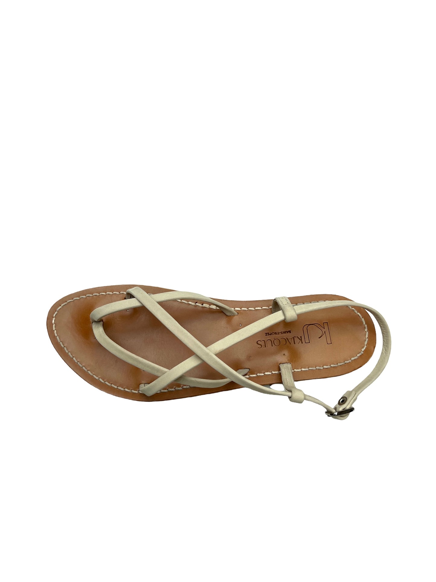 White Leather Sandals - 11